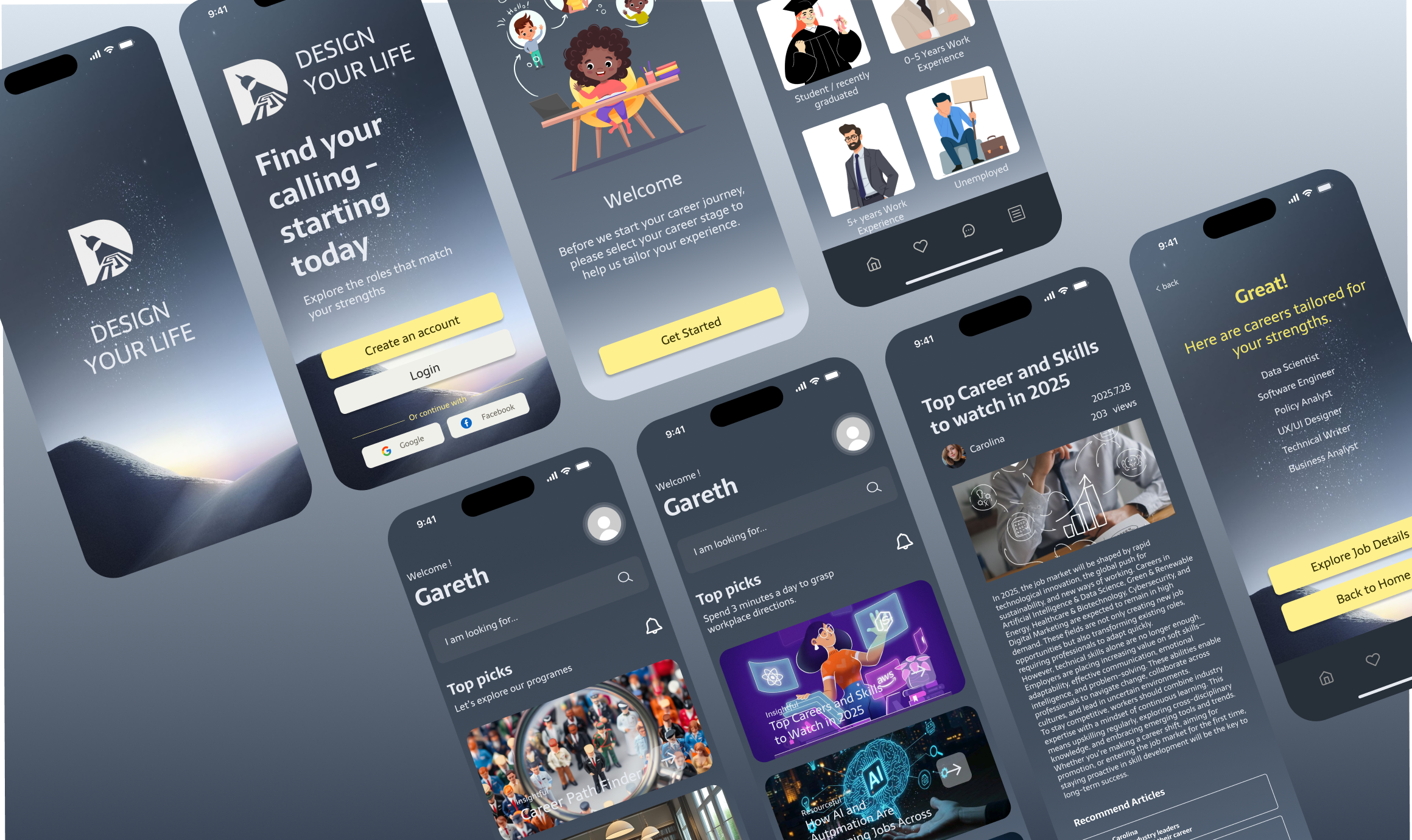 Design Your Life iOS App mockup